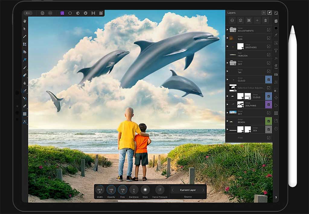 Affinity Designer best vector drawing app for iPad