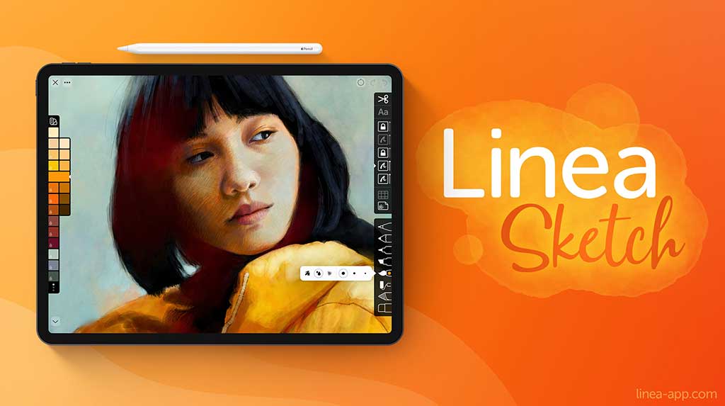 Linea Sketch application for drawing on tablets
