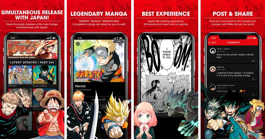 Manga Plus app for iOS and Android phones