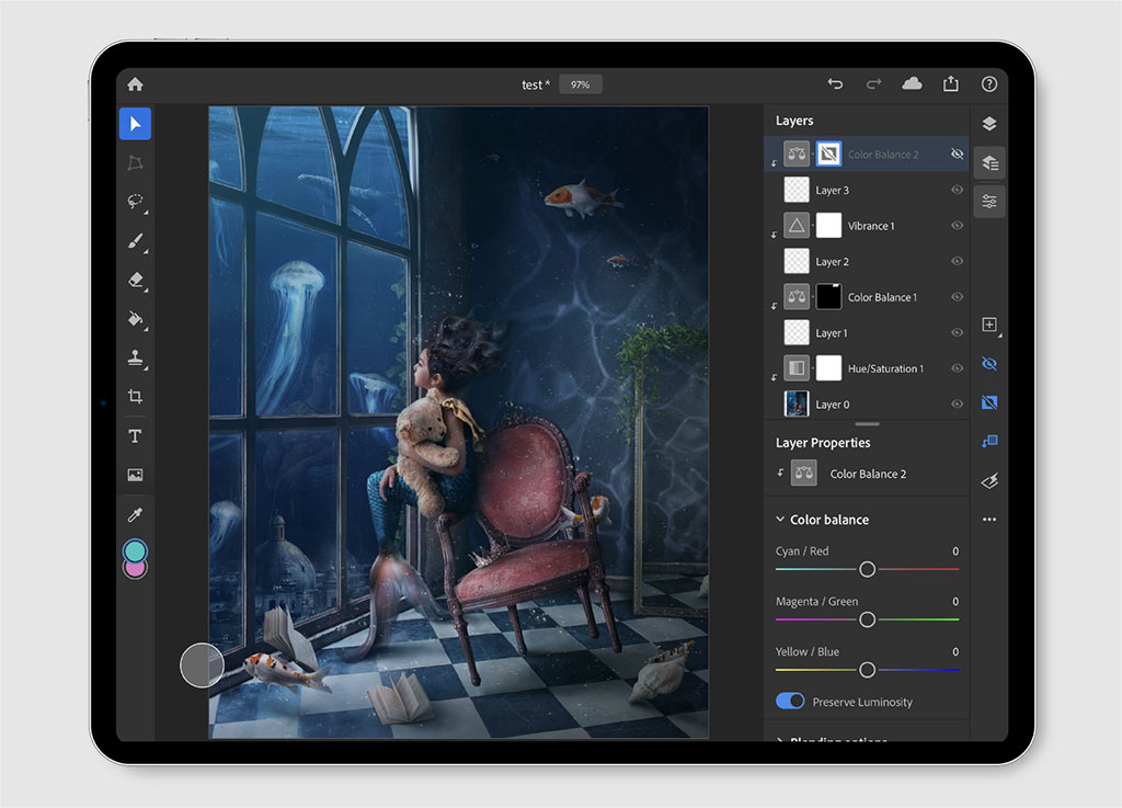 Photoshop for iPad drawing tool