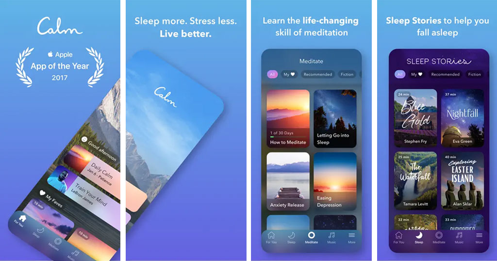 Calm meditation widget for iPhone users