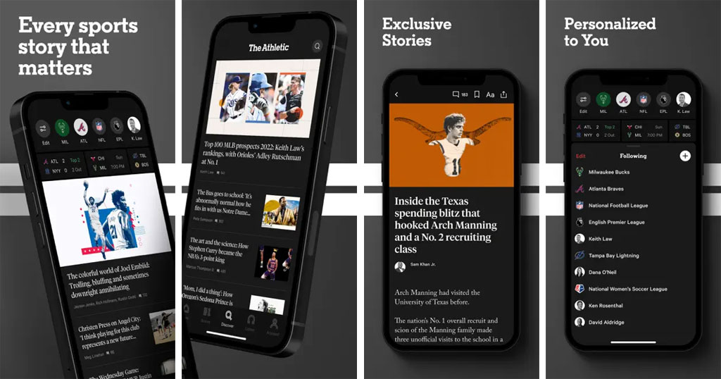 The Athletic sports app