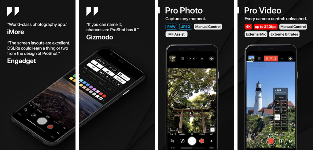 ProShot photography app for Android